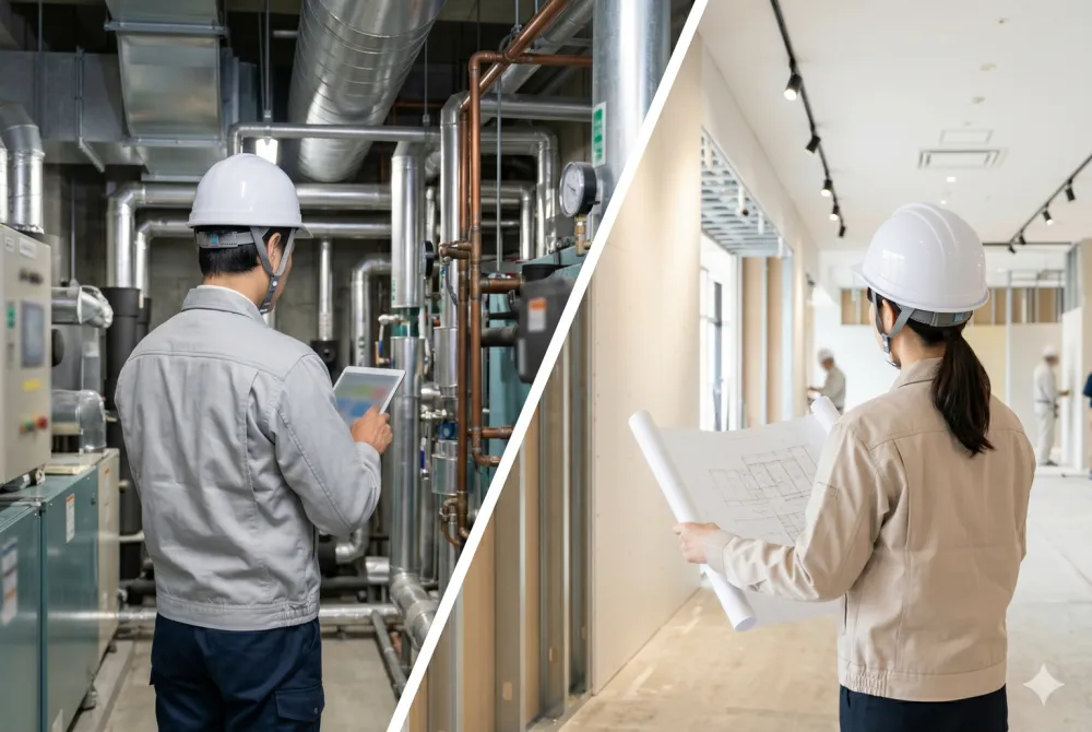 設備施工管理とは？建築施工管理との違いを徹底解説