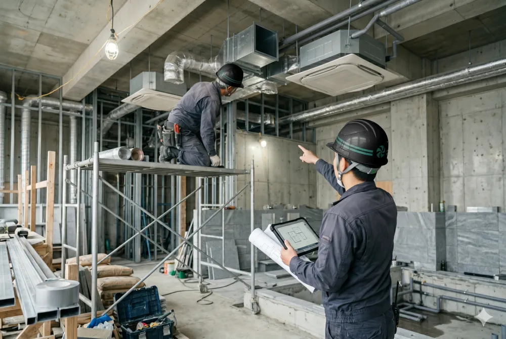 空調・給排水設備の施工管理